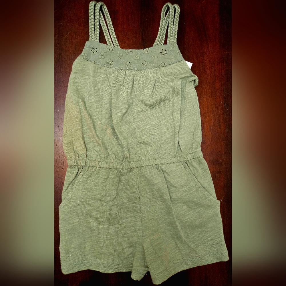 Green Sleeveless Romper